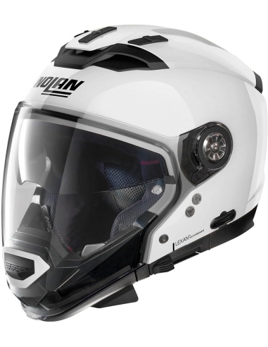 Nolan N70-2 GT 06 Classic N-Com 005 Casco de Moto Modular Abatible Metal Blanco