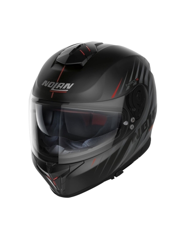 Nolan N80-8 RUMBLE N-COM 063 Full-Face Motorbike Racing Helmet Flat Black