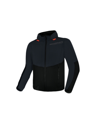 Felpa con cappuccio estiva con zip Shima Daybreaker Urban Motorcycle Grigia/Nera