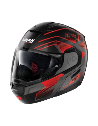 Nolan N90-3 06 COMEBACK N-COM 044 Motorbike Touring Modular Flip-Up Helmet Black Red