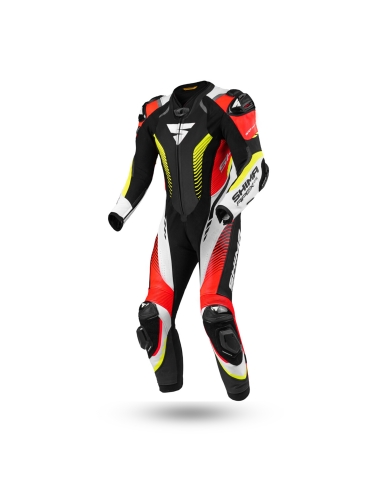 Tuta in pelle da moto sportiva da competizione Shima APEX RS Fluo