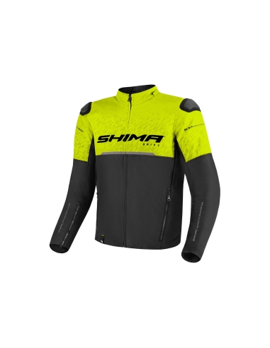 Giacca estiva in tessuto moto Shima Drift Urban Nero/Giallo Fluo