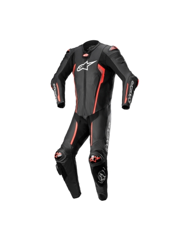 ALPINESTAR - MONO PIEL MISSILE V2 1 PC NEGRO/ROJO FLUOR