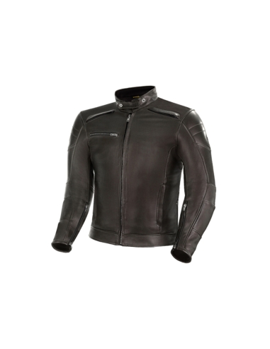 Veste en cuir d'été de moto urbaine vintage Shima Blake marron