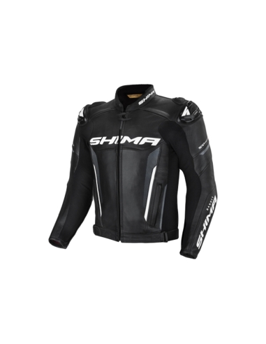 Giacca in pelle di vacchetta da moto Shima Bandit Urban Sports Nera