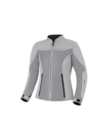 Blouson moto été femme SHIMA OPEN AIR gris