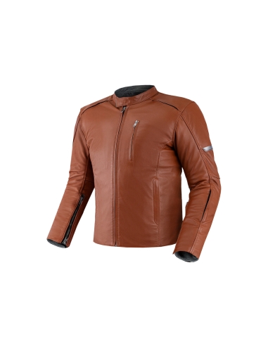 SHIMA Hunter+ 2.0 Urban Vintage Verano Chaqueta de cuero para moto marrón claro