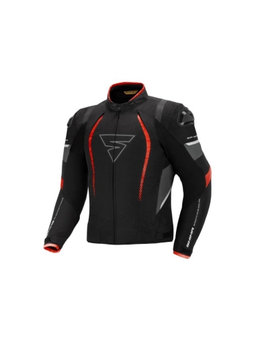 veste de moto shima solid pro textile touring urban racing rouge