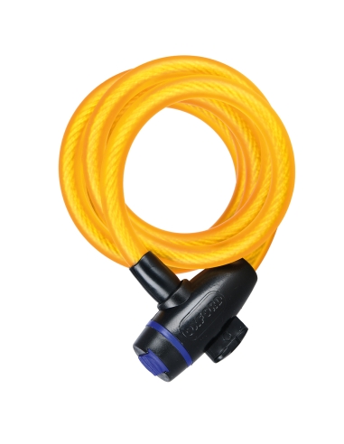 Candado de cable Oxford 12 mm x 1800 mm para bicicletas y motos Dorado