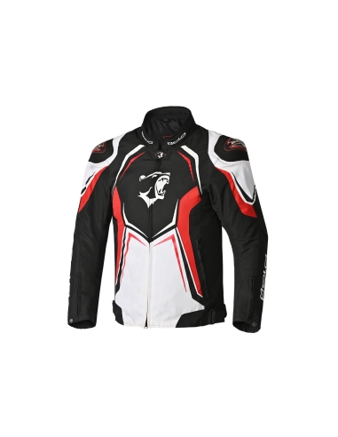 Bela Chaser Motorcycle Jacket - Black/White/Red