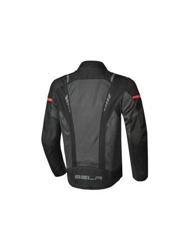 Bela Artrex Touring Giacca in Tessuto Moto Nero/Rossa