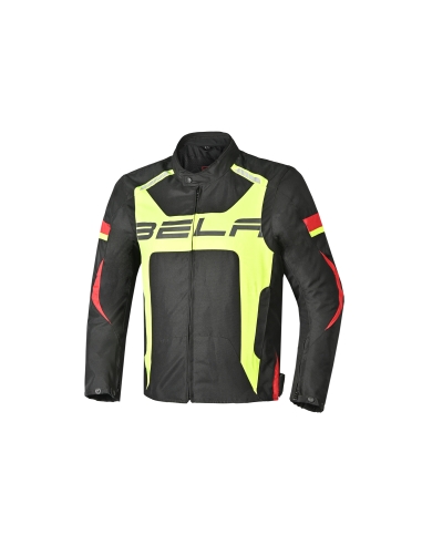 Bela Clutch Man Motorradjacke Schwarz/Gelb Fluor