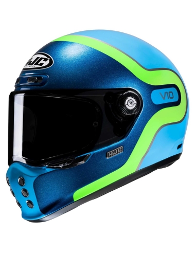 HJC V10 GRAPE MC24 Capacete de corrida de moto de rosto inteiro