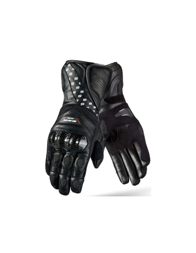 Guantes largos de moto de cuero Shima Prospeed Summer Sports negro