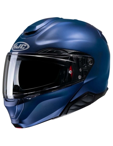 HJC RPHA 91 Casque de moto modulaire semi-plat bleu métallisé