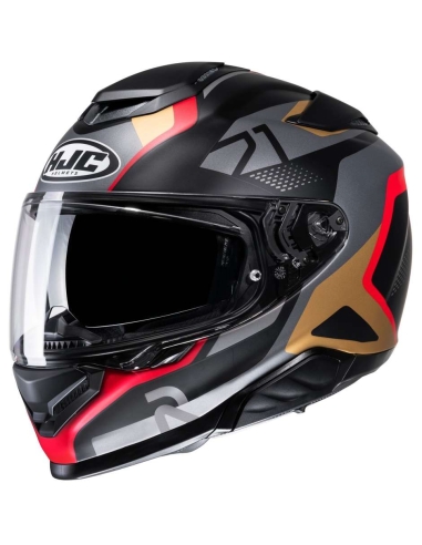 HJC RPHA 71 HAPEL MC1SF Capacete de corrida para motociclista cinza vermelho dourado