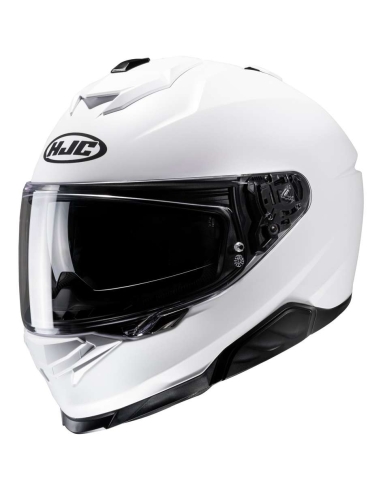 HJC- i71 SEMI FLAT Full Face Sports Motorbike Racing Helmet Pearl White