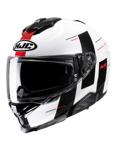 HJC- i71 PEKA MC1 Casque intégral de course de moto de sport blanc noir rouge