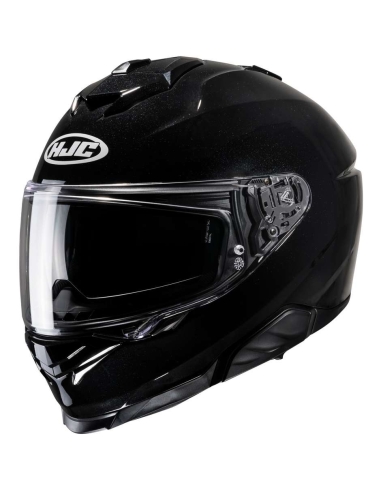 HJC- i71 Casque intégral de course de moto de sport en métal noir