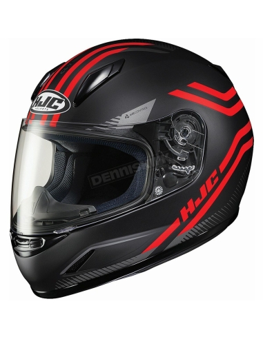 Capacete juvenil HJC CL-Y Strix MC1SF para motociclismo preto vermelho