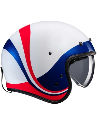 Capacete de motocicleta HJC V31 EMGO MC21 Jet azul vermelho branco