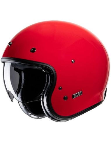 HJC V31 DESTO MC1 Casco de motocicleta para montar en la ciudad, cara abierta, para mujer, rojo intenso