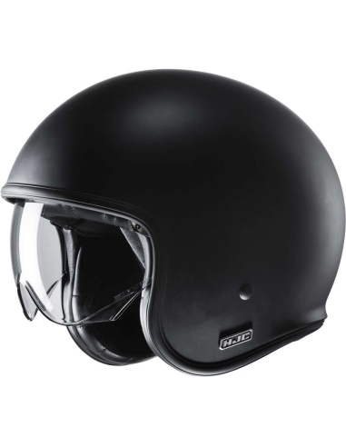 Capacete HJC V30 Jet Scooter semi plano preto