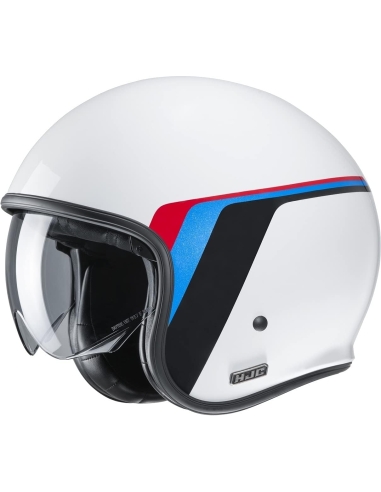 Casque d'équitation urbain Jet HJC V30 OSOR MC10 blanc