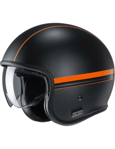 HJC V30 EQUINOX MC7SF Capacete opaco para motocicleta urbana de rosto aberto preto laranja