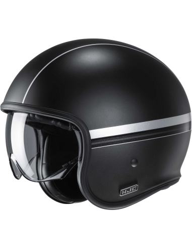 Casco aperto HJC V30 EQUINOX MC5SF moto opaco da guida urbana nero grigio opaco