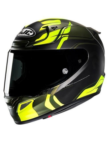 Casque Intégral Moto Racing HJC RPHA 12 LAWIN MC4SF Noir Mat Jaune Fluo