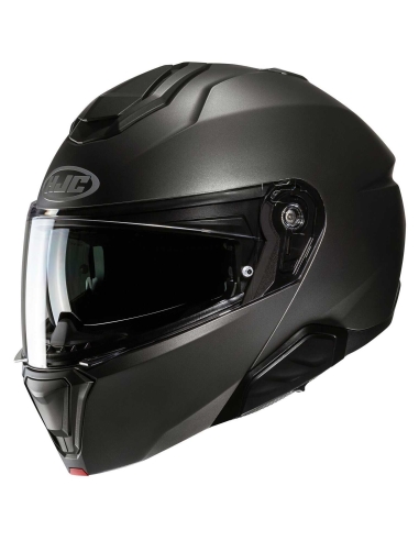 Capacete modular de equitação urbana de motocicleta HJC i91 semi titânio fosco