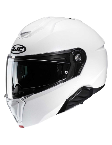 HJC i91 Casco modular de moto urbano para montar en la calle Blanco Perla