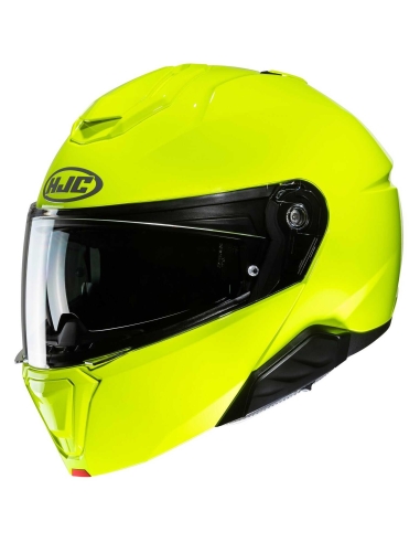 HJC i91 Motocicleta Urbana Equitação Capacete Modular Verde Fluorescente