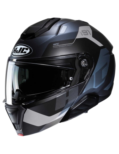 HJC i91 CARST MC5SF Modularer Motorrad-Urban-Straßen-Fahrhelm Schwarz Grau