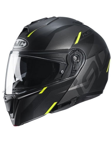 Casque de moto modulaire HJC i90 AVENTA MC4HSF noir gris