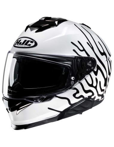 Hjc i71 Celos MC3H Casque intégral de course de sport de moto blanc jaune