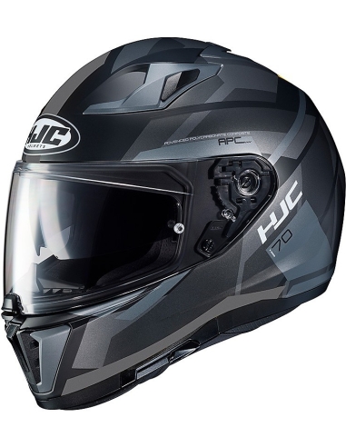 Casco Moto Integrale Doppia Visiera HJC I70 Elim MC5SF Nero Grigio