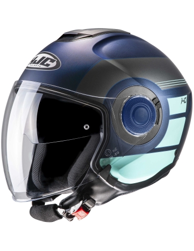 Casco Jet HJC i40 SPINA MC2SF de cara abierta para scooter urbano