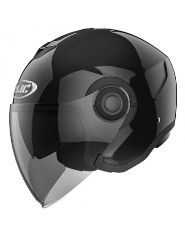 HJC i40 Polycarbonate Casque Jet Moto Jet Ouvert Métal Noir