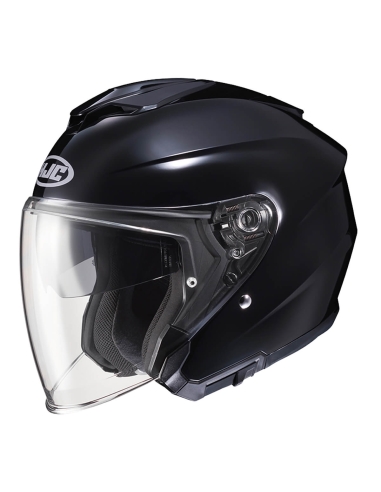 HJC i30 BARAS Motocicleta touring com viseira dupla Jet Capacete Metálico Preto