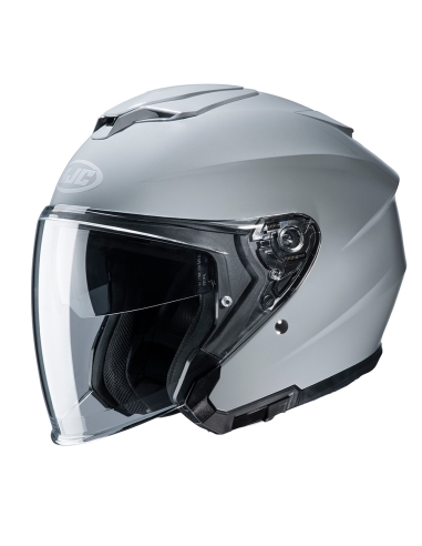 Casco Jet de Moto HJC i30 BARAS Doble Visera Gris Nardo