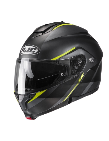 HJC C91 Tero MC3HSF Casco de moto modular flip front amarillo