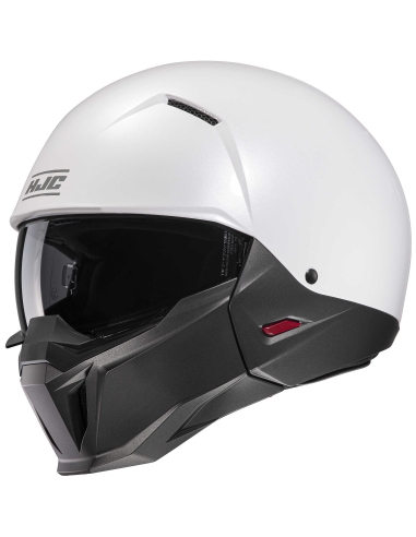 HJC I20 UNI MOTOBRE FACE OUVERT HELMET Pearl White