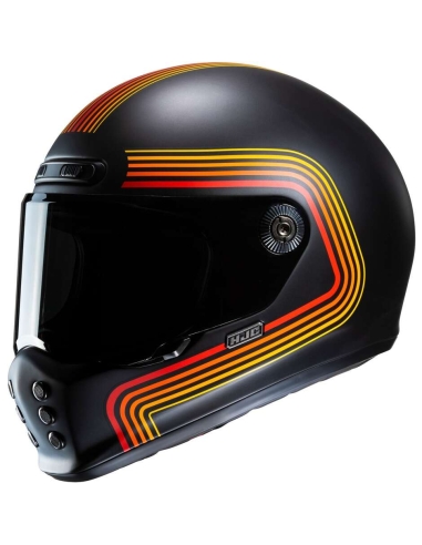 HJC V10 Foni MC1SF Matt Black Red Full Face Urban Touring Motorrad Helm