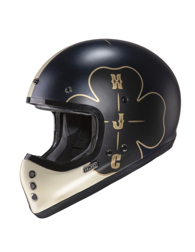 HJC V60 Ofera MC5SF Casco de moto vintage integral negro