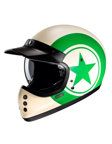 HJC V60 NYX MC4SF Green Full Face Vintage Viering Motorbike Casque