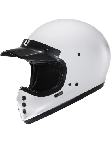 HJC V60 White full face touring motorbike vintage helmet