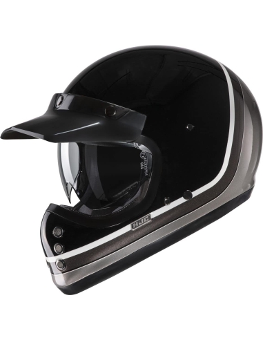 HJC V60 Scoby MC5 Schwarz-grau-weißer Integral-Touren-Motorradhelm