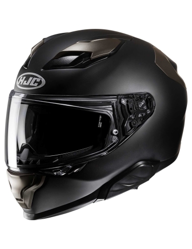 Casque intégral de moto sport touring HJC F71 semi plat noir titane